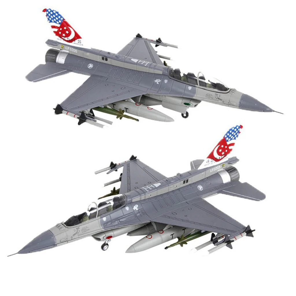 1:72 Scale F-16D Fighter Attack Plane Metal Fighter Military Model Diecast Plane Model for Commemorate Collection or Gift