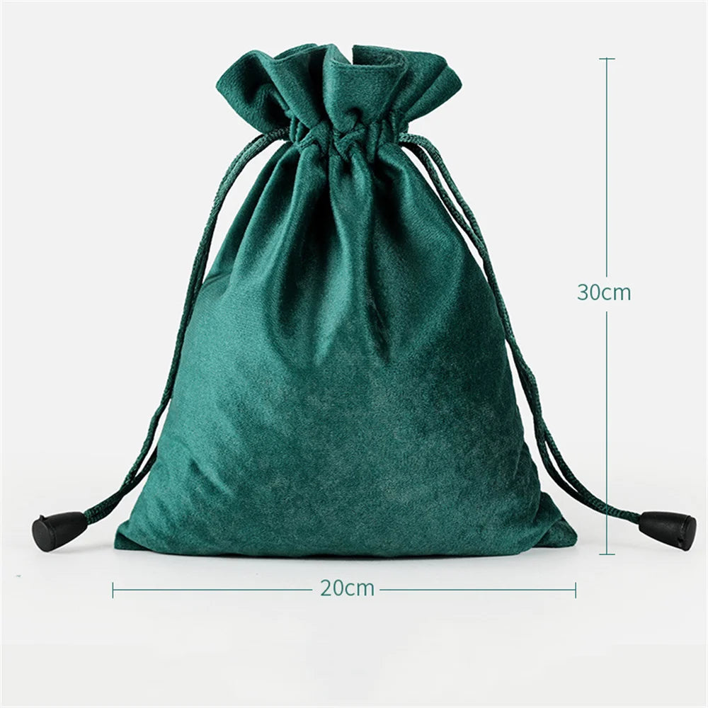 1 Pcs 6 Sizes Bags Linen Drawstring Gift Bag Pouches Cloth Christmas Bag Jewelry Bag Drawstring Pouches Large Velvet Bags