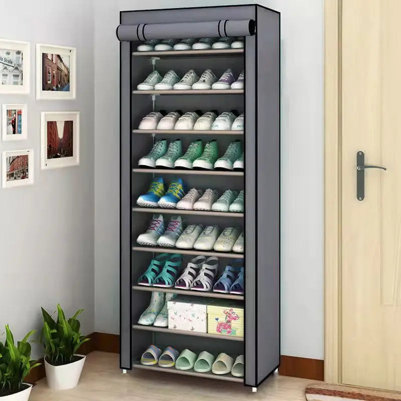 Shoe Rack Organizer Dustproof Shoe Cabinet Multilayer Minimalist Nonwoven Home Furniture Space-saving Cabinets Shoe Shelf