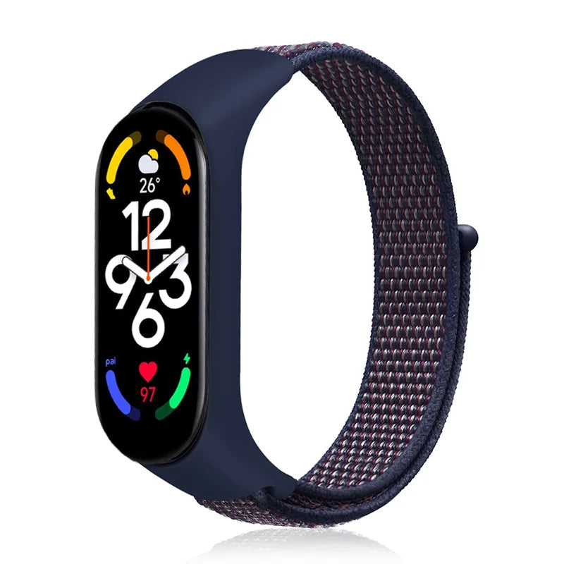 Nylon loop For Xiaomi Mi Band 7-7 nfc smartwatch Wristband Sport Miband7 Correa Replacement Bracelet smart band 7 6 5 4 3 Strap