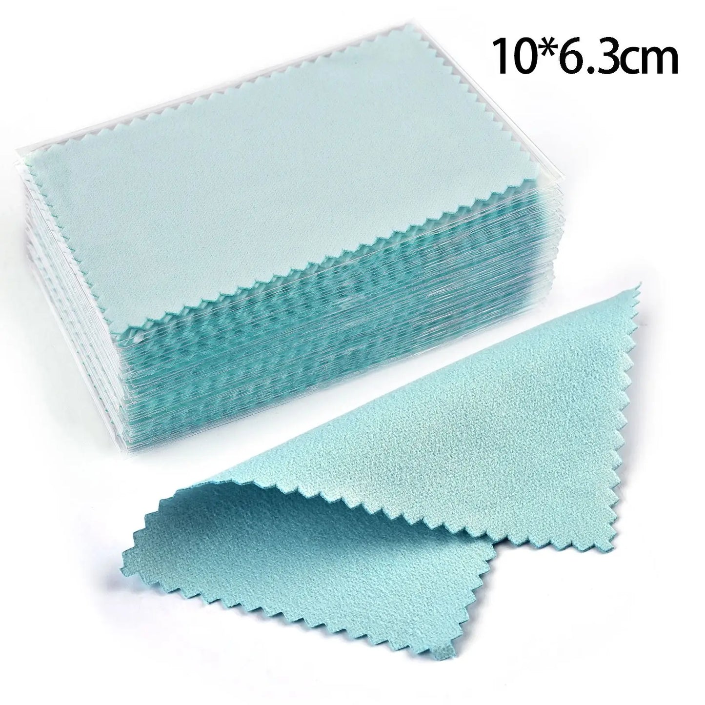 50pcs Silver Gold Jewelry Cleaning Cloth Soft Wipe Color Polishing Cloth Necklaces Rings Polishing Cloth Individually Packaged