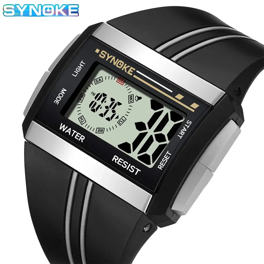 Clearance_SYNOKE Outdoor Military Digital Watch For Men Fashion Retro Men Watch Sports Waterproof Men Watch Multifunctional Lumi