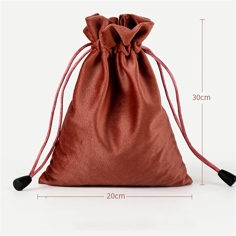 1 Pcs 6 Sizes Bags Linen Drawstring Gift Bag Pouches Cloth Christmas Bag Jewelry Bag Drawstring Pouches Large Velvet Bags