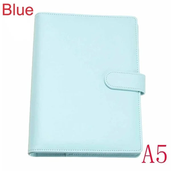 New Vintage Refillable Notebook File Folder Notepad Cover Leather Ring Binder Office Supplies