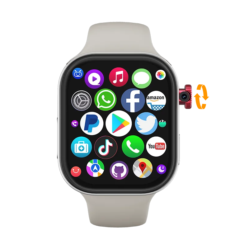 S10 MAX Smart Watch 4G Android 4G/5G LTE Sim Card GPS WIFI AI Voice assitance Straight Border Rotary Camera Smartwatch