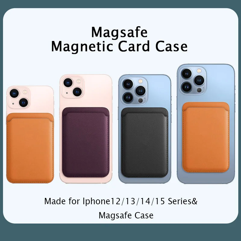 Leather Wallet Case For iPhone 15 Pro Max Magsafe Wallet Leather Compatible For iPhone 14 13 12 Card Holder with MagSafe Magnet