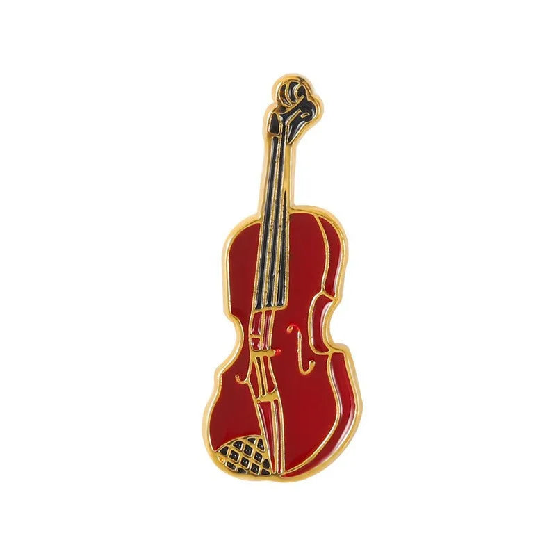 Musical Instrument Enamel Pins Custom Tape Record Piano Headphones Guitar Brooches Lapel Badges Jewelry Gift for Music Lovers