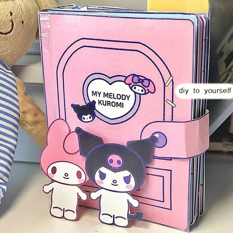 DIY Sanrio Kuromi Handmade Anime Gift Toys Sticker Quite Book Funny Montessori Educational Toddler Game Interactive For Kids