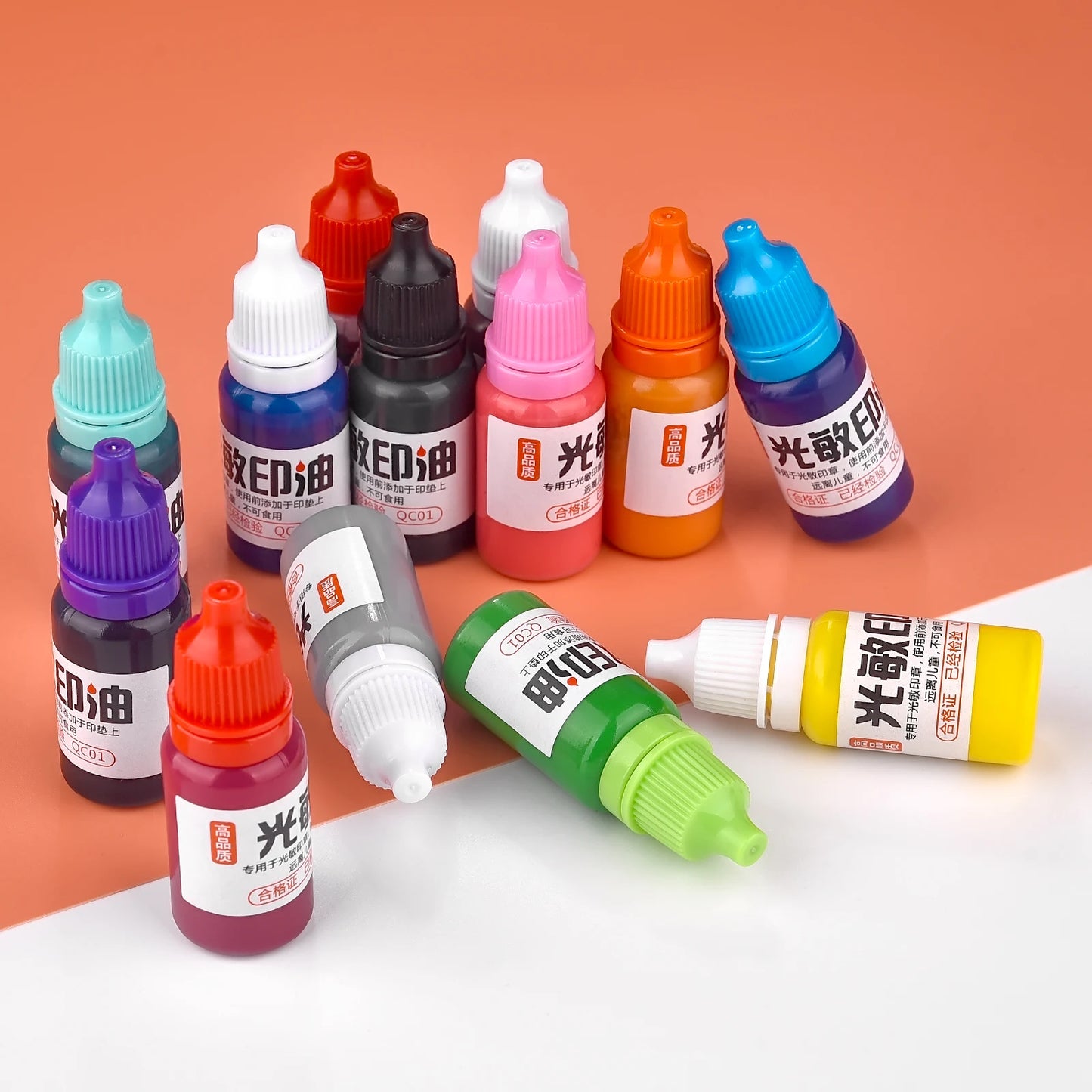 10ml Ink Textile Waterproof Oil Ink Stamp Refill Ink For Office School Make Seal Supplies Students Children Printing Not Fade