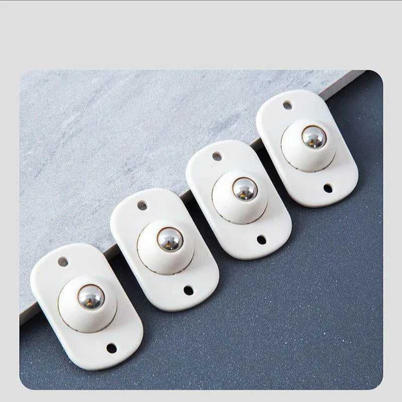 4Pcs Wheels For Furniture Stainless Steel Roller Self Adhesive Caster Home 360 Degree Load Bearing Swivel Universal Wheel