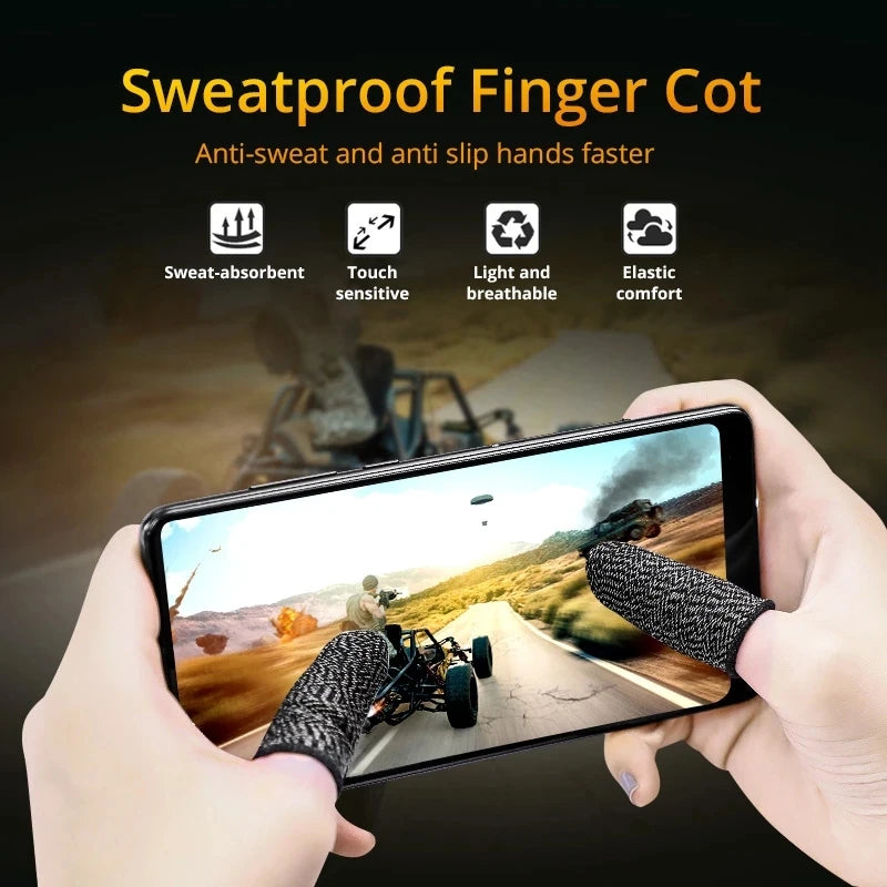 Gaming Finger Sleeve Breathable Fingertips For PUBG Games Anti-Sweat Touch Screen Finger Cots Cover Sensitive Mobile Touch Glove