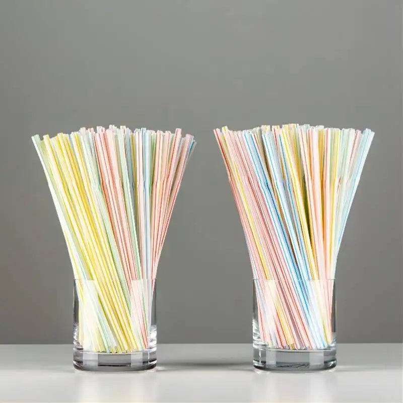 50-3000PCS Colorful & Black Drinking Kunststof Straws Bar Party Wedding Kitchen pajitas plastique Beverage Straw Wholesale