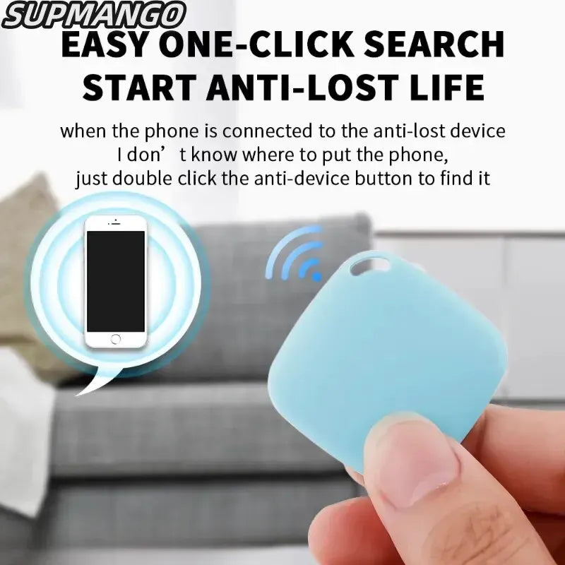 Mini Bluetooth 5.0 Tracker AntiLost Device Round Pet Kids Bag Wallet Tracking Smart Finder Locator