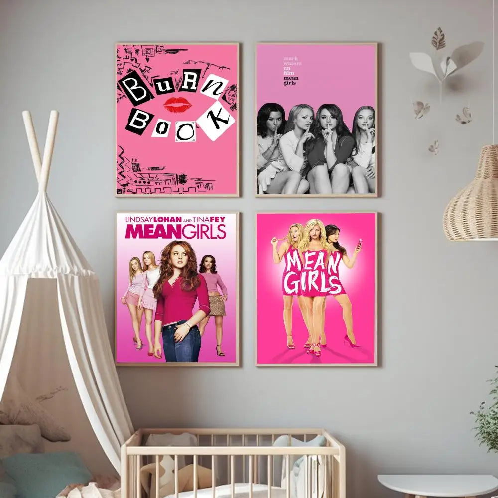 Mean Girls Movie Frameless DIY Sticky Poster Waterproof Paper Sticker Coffee House Bar Home Decor