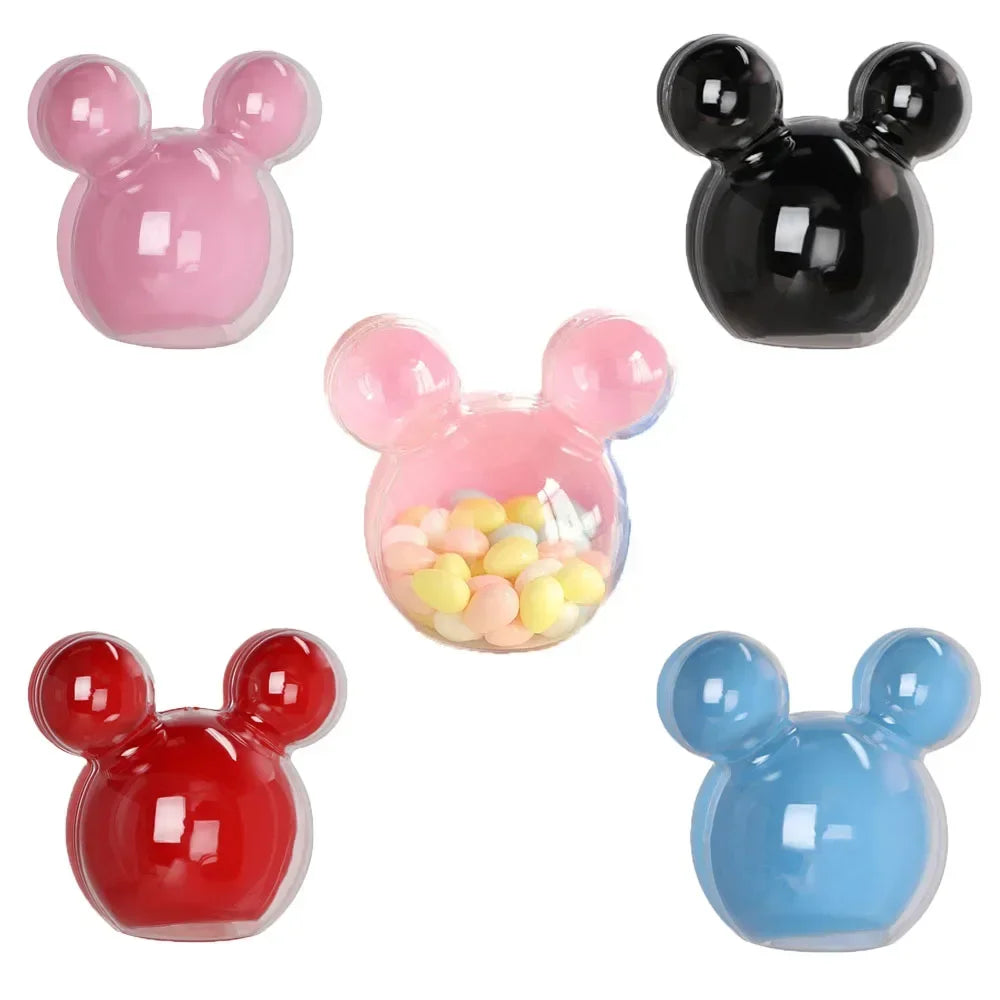 New Mckey Mouse 12 Piece/batch Plastic Candy Box Children's  Birthday Party Decorative Candy Box Baby Shower Supplie