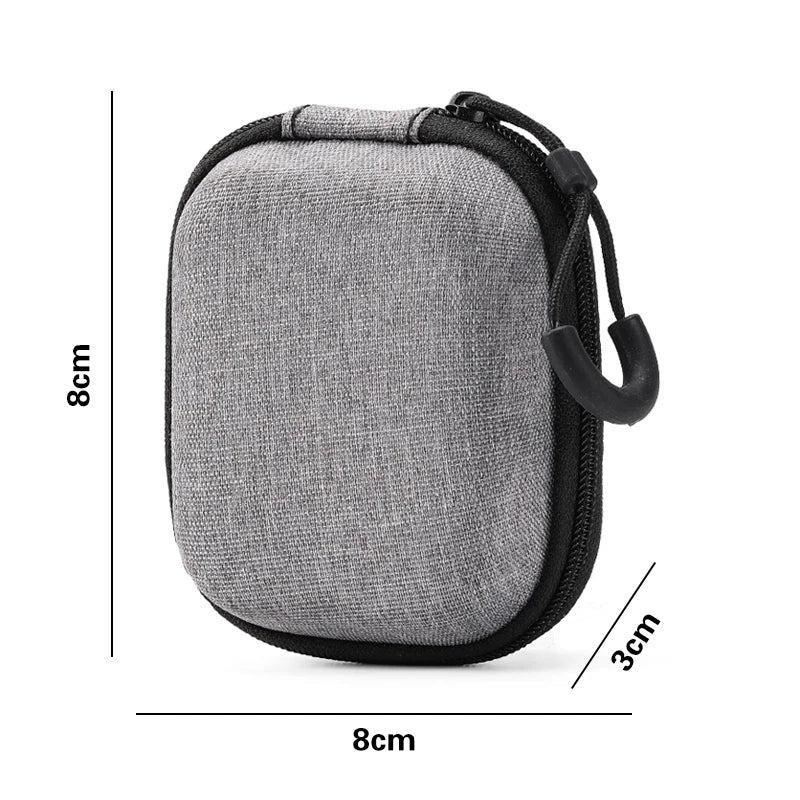 Mini Grey Digital Product Storage Bag Portable Headphone USB Data Cable Charger U Stick Storage Case Shockproof Protective Case