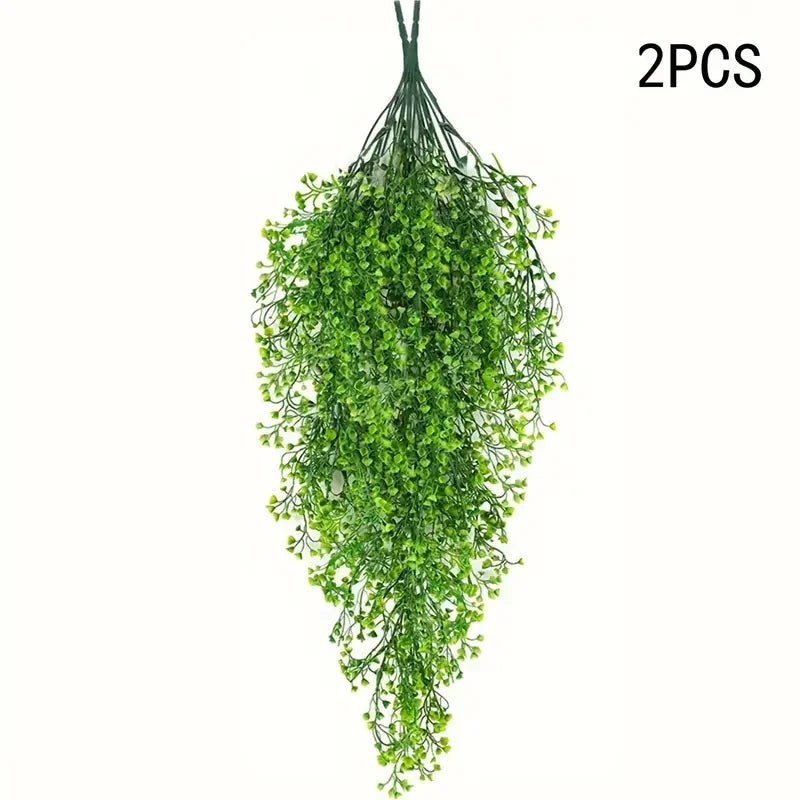 2pcs fake plantas artificiales para decoracion wall hanging decor - premium oxidation resistant  for indoor and outdoor Décor