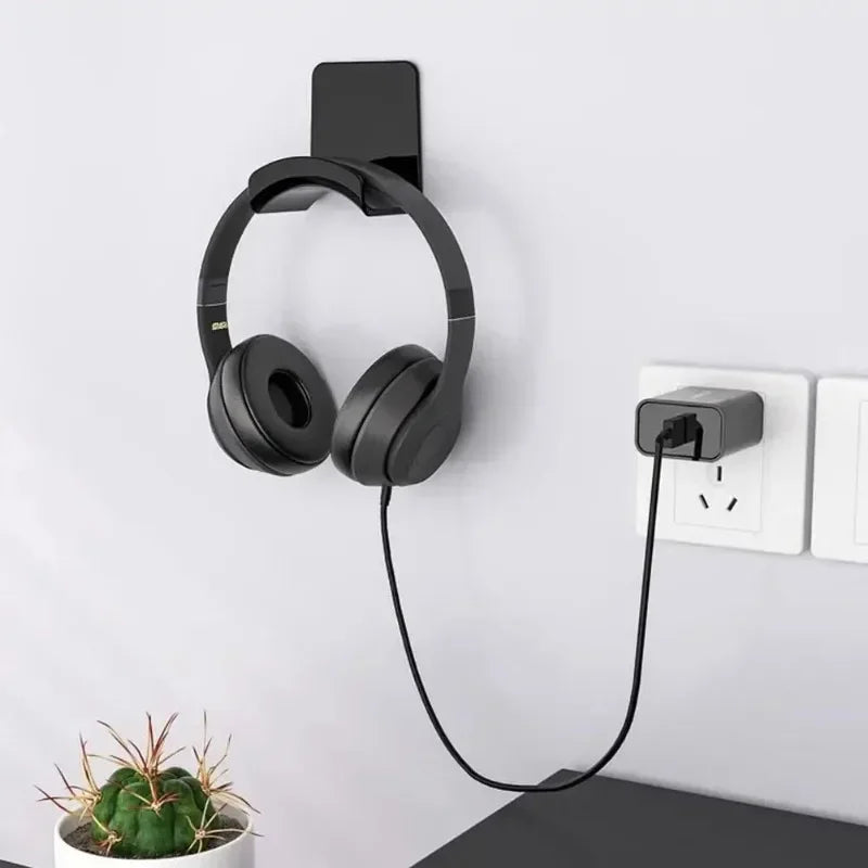 Universal Headphone Holder Wall-mounted & Hanging Convenient Desktop Wall Headphone Stand Desk Organizer Gaming Earphone Mount