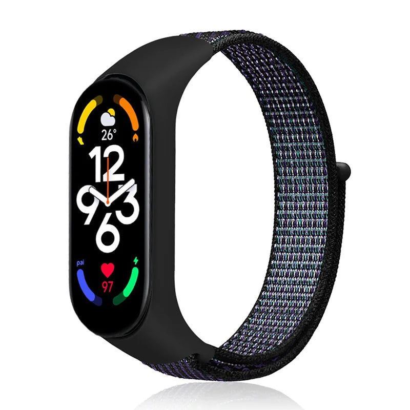 Nylon loop For Xiaomi Mi Band 7-7 nfc smartwatch Wristband Sport Miband7 Correa Replacement Bracelet smart band 7 6 5 4 3 Strap