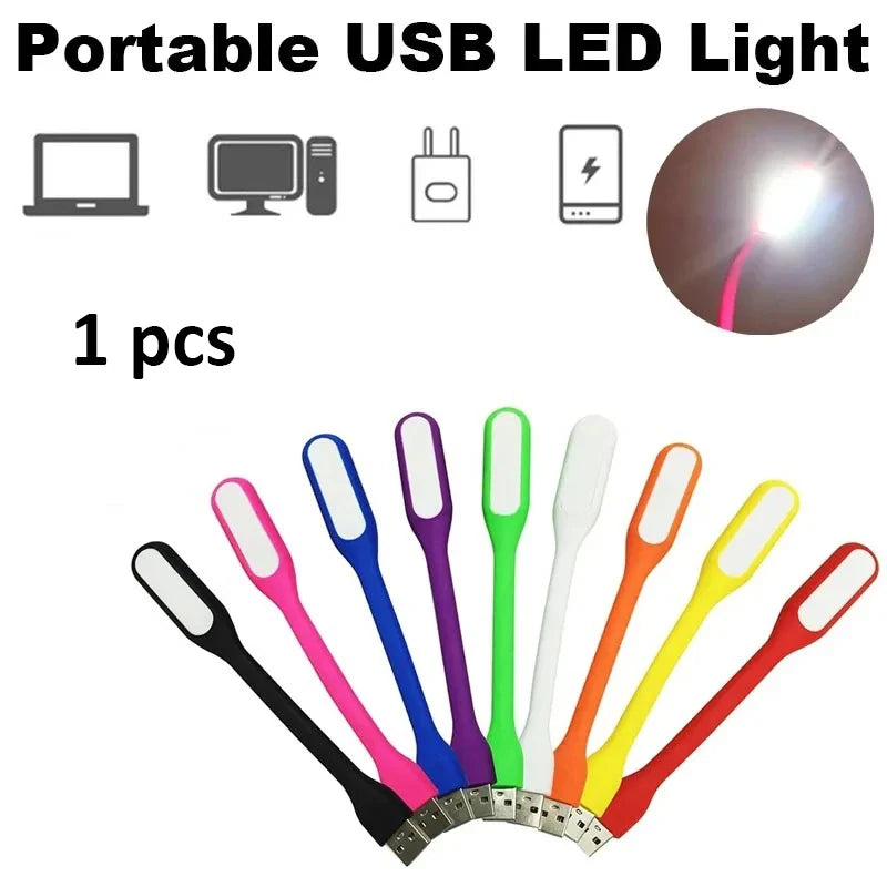 1 PCS Mini 5V USB LED Light Portable Eye Protection Night Lights Bendable Table Lamps Reading Lamp For Power Bank Laptop