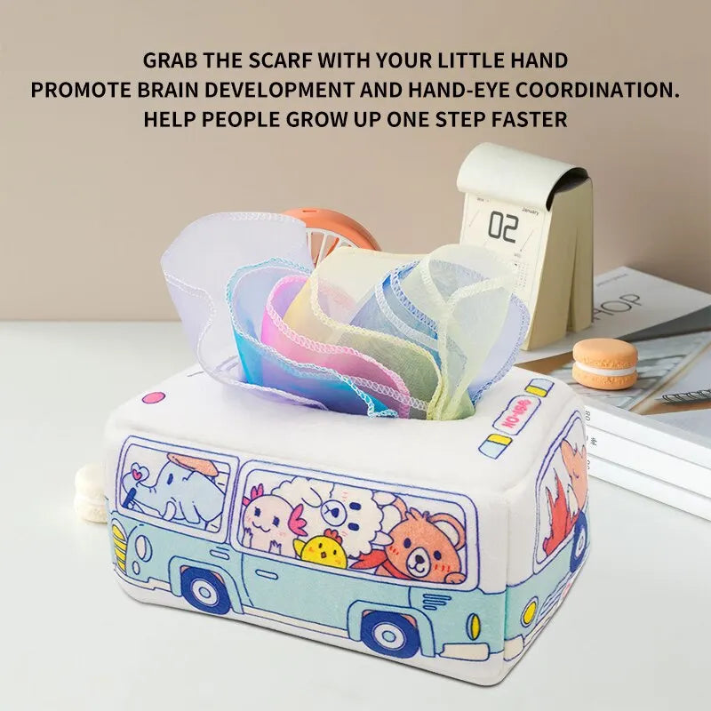 Baby Paper Drawer Toy Baby Cant Tear Paper Towel Box Paper Drawer Cloth Book Childrens Finger Exercise Soothing Toy