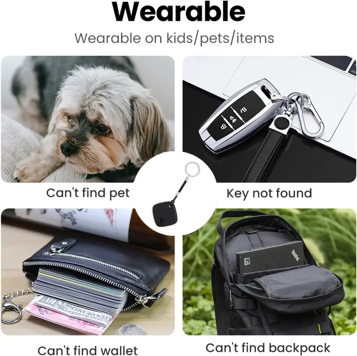 Mini Smart GPS Tracker Tracking Device Find My Locator Anti Lost for iPhone IOS Key Wallet Pet Luggage Car MIF Bluetooth Finder