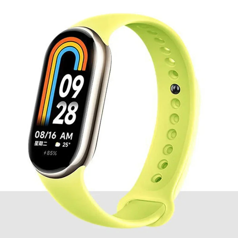 Sport Strap For Xiaomi Mi band 8-8 NFC Belt Replacement miband8 silicone Bracelet smart band 8 waterproof Watchbands Accessories