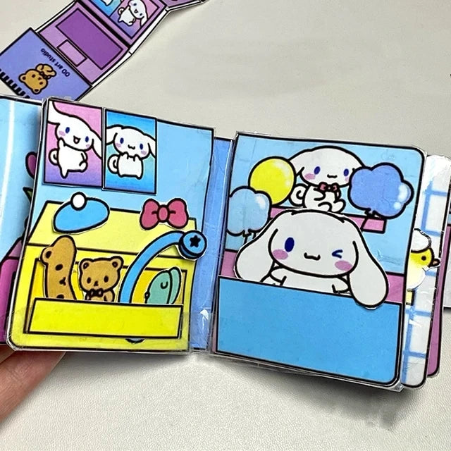 DIY Sanrio Kuromi Handmade Anime Gift Toys Sticker Quite Book Funny Montessori Educational Toddler Game Interactive For Kids