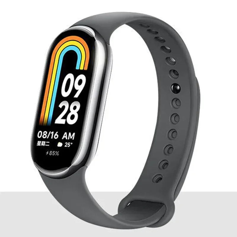 Sport Strap For Xiaomi Mi band 8-8 NFC Belt Replacement miband8 silicone Bracelet smart band 8 waterproof Watchbands Accessories