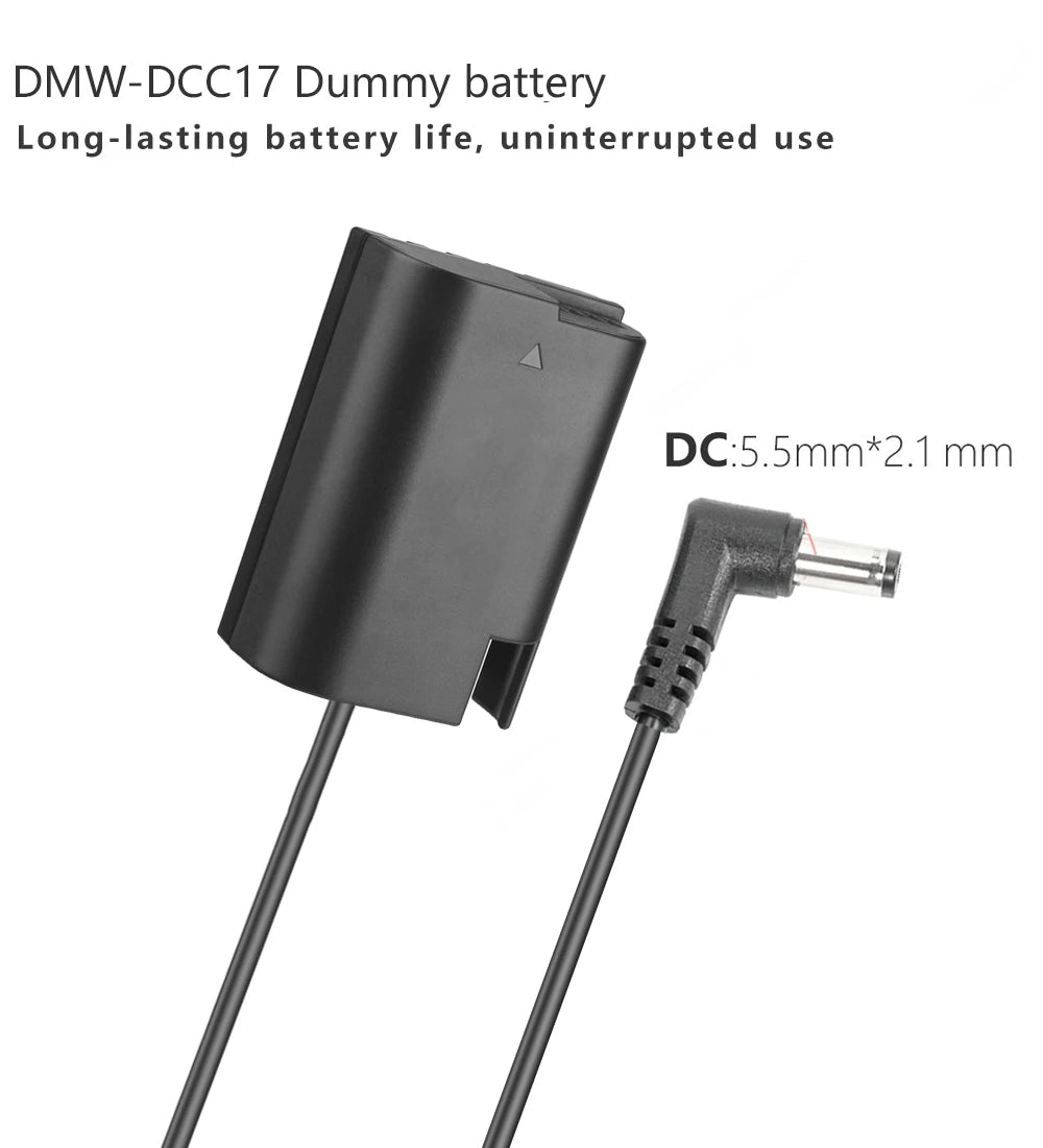 DMW-DCC17 DC Coupler DMW-BLK22 Dummy Battery or NP-F Battery Adapter Plate For Panasonic Lumix G9 DC-S5K DC-S5 GH5S GH5 II GH6