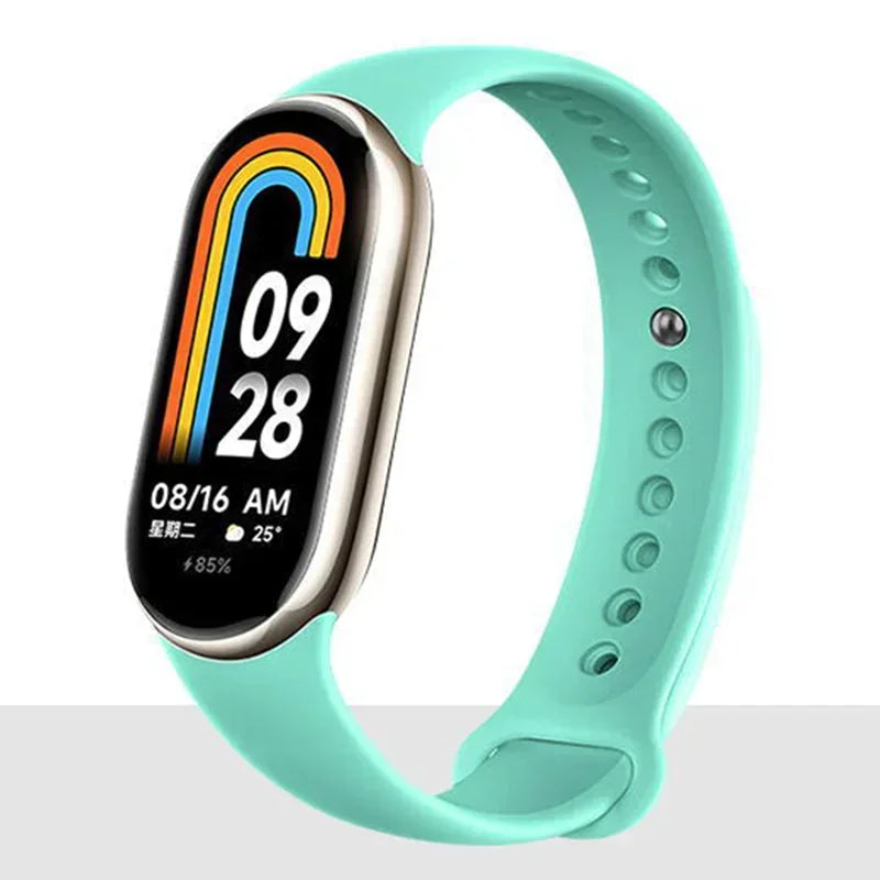 Sport Strap For Xiaomi Mi band 8-8 NFC Belt Replacement miband8 silicone Bracelet smart band 8 waterproof Watchbands Accessories