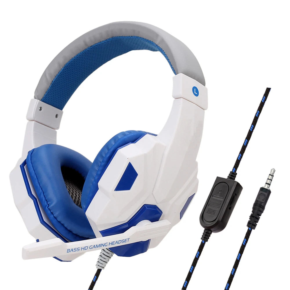 Subwoofer Gaming Headphone with Mic Over-Ear Headphones Bluetooth 5.3 40mm Driver 2.4G Cable RGB Headsets