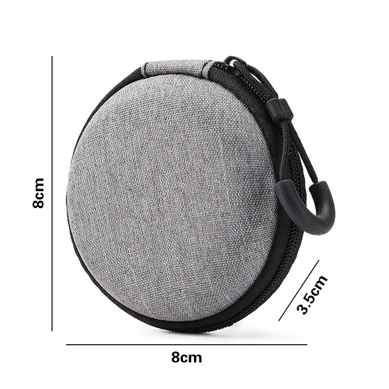 Mini Grey Digital Product Storage Bag Portable Headphone USB Data Cable Charger U Stick Storage Case Shockproof Protective Case