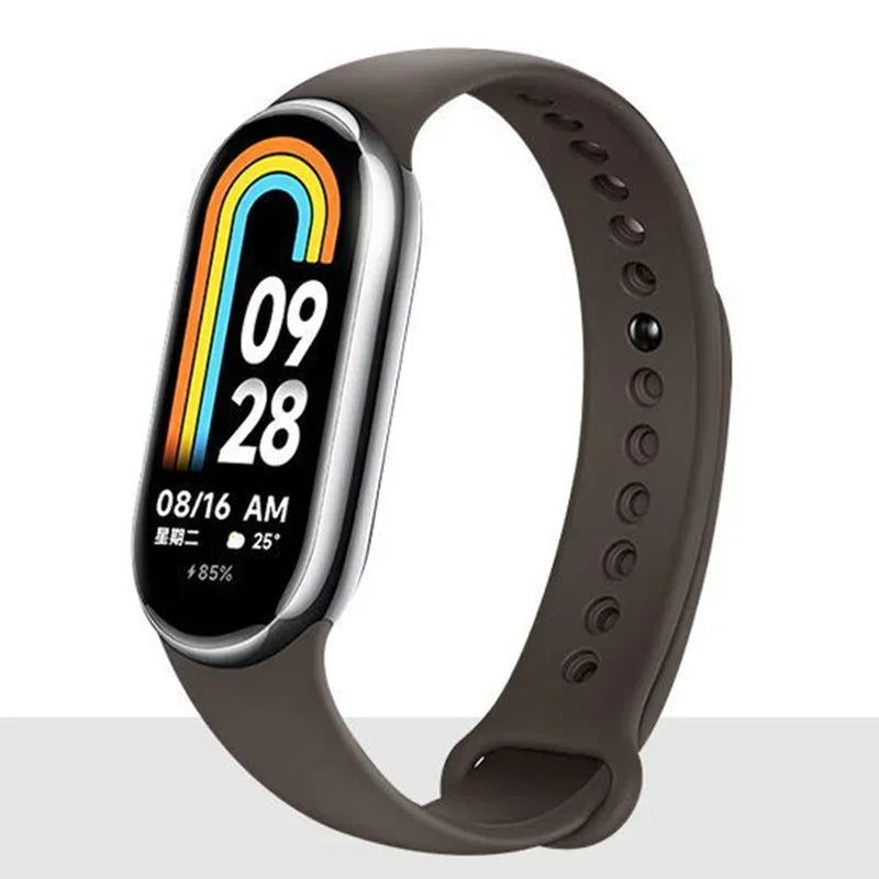 Sport Strap For Xiaomi Mi band 8-8 NFC Belt Replacement miband8 silicone Bracelet smart band 8 waterproof Watchbands Accessories