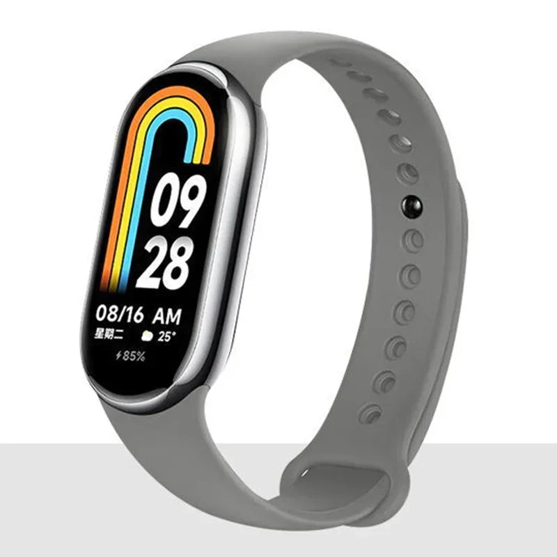 Sport Strap For Xiaomi Mi band 8-8 NFC Belt Replacement miband8 silicone Bracelet smart band 8 waterproof Watchbands Accessories