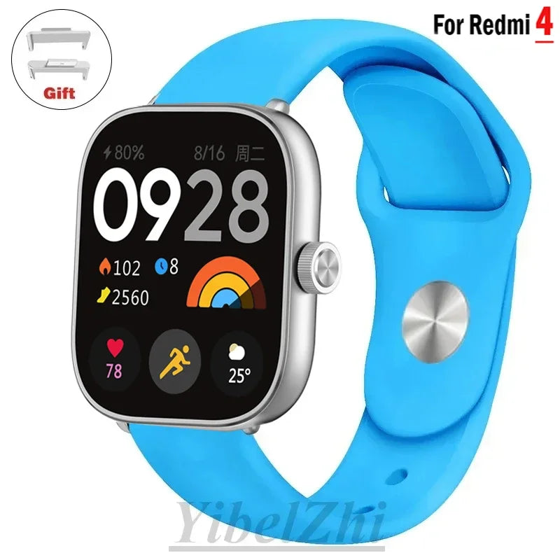 Soft Silicone Watchbands for Redmi watch 4 strap SmartWatch WristBand Sport correa Bracelet for xiaomi mi band 8 pro Accessories