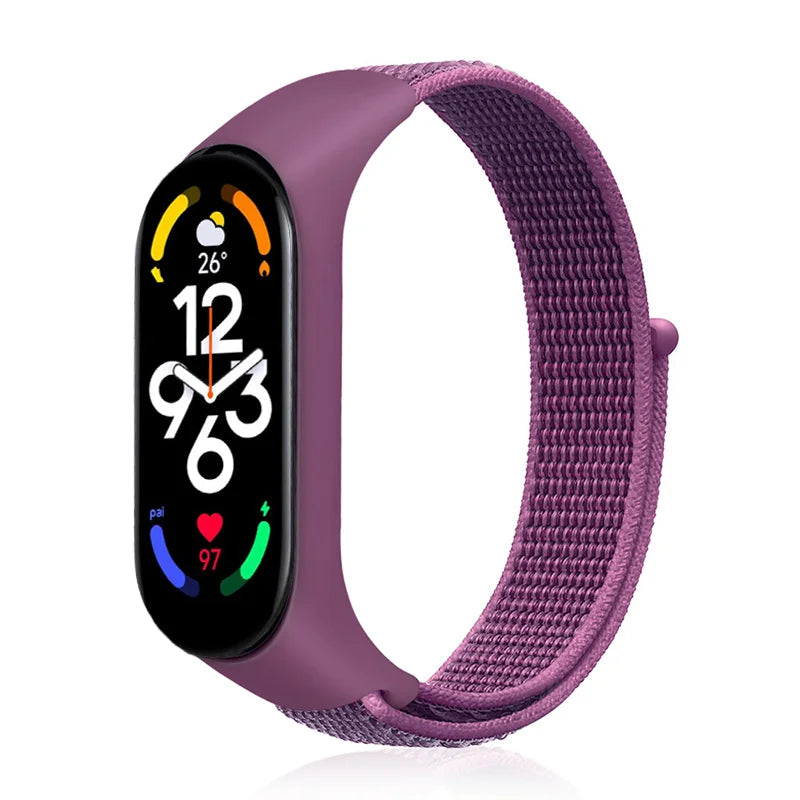 Nylon loop For Xiaomi Mi Band 7-7 nfc smartwatch Wristband Sport Miband7 Correa Replacement Bracelet smart band 7 6 5 4 3 Strap