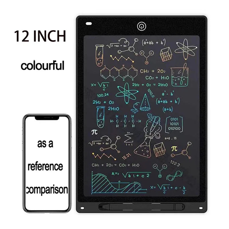 12Inch LCD Writing Tablet Electronic Digital Writing Colorful Screen Doodle Board Handwriting Paper Drawing Tablet Gift For Kids