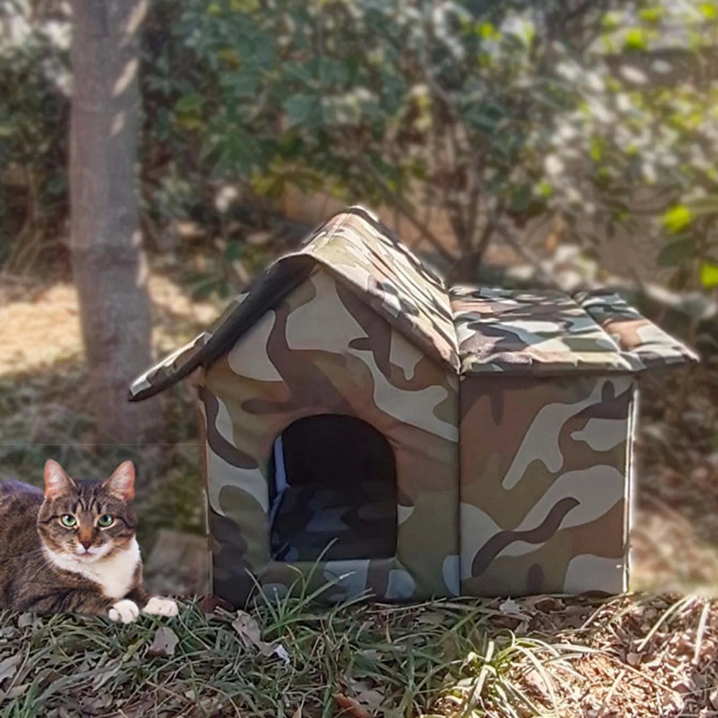 Pet Shelter Waterproof Four Seasons Outdoor Cat House Winter Warm Pet Cat Cave Sleeping Beds Tent for Small Dog Puppy Supplies