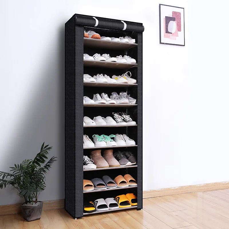 Shoe Rack Organizer Dustproof Shoe Cabinet Multilayer Minimalist Nonwoven Home Furniture Space-saving Cabinets Shoe Shelf