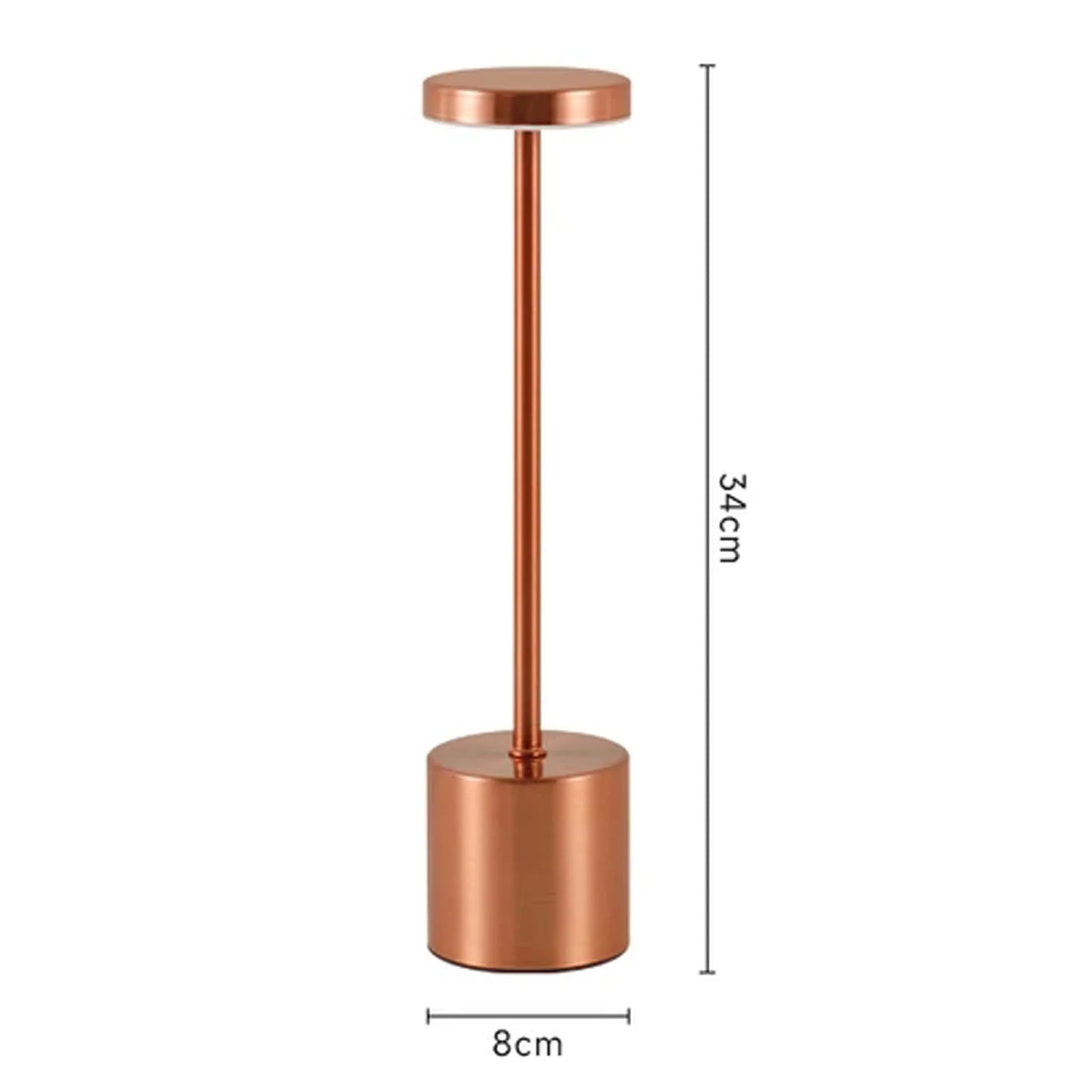 LED Table Lamp Touch Sensor Rechargeable Desktop Night Light Wireless Reading Lamp for Restaurant Hotel Bar Bedroom Decor Light