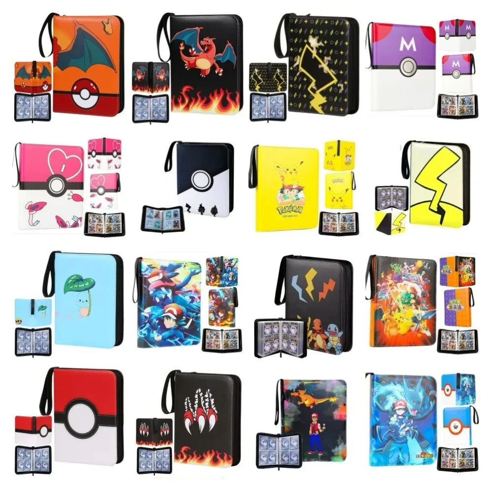 400 Pocket Monster Card Album Picchu Card Clip Anime Album Classic Portable Storage Card Book Pocket Monster Children's