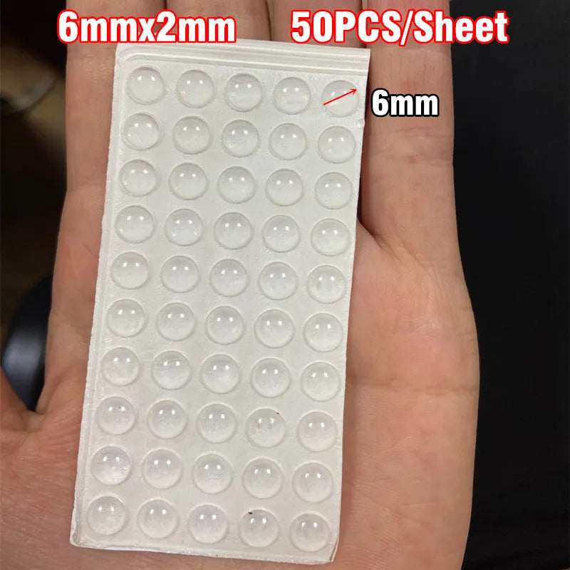 1 Sheet Silicone Rubber Damper Buffer Pads Transparent Door Stopper Self Adhesive Furniture Pads Cushion Protective Pads