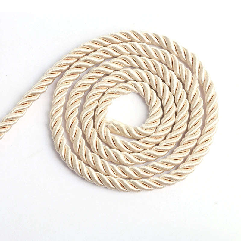 5mm 5/10YD Twisted Cord Rope Trim Craft Decorative Nylon Rope Handmade Cording for Sewing Crafts Upholstery Home Décor