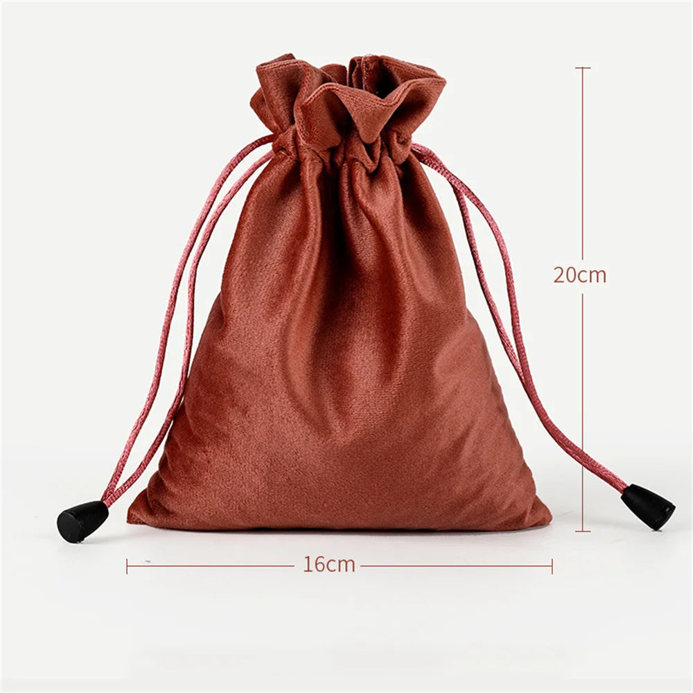 1 Pcs 6 Sizes Bags Linen Drawstring Gift Bag Pouches Cloth Christmas Bag Jewelry Bag Drawstring Pouches Large Velvet Bags