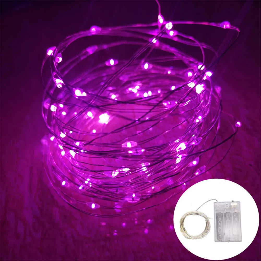 10M Copper Wire LED String Lights Outdoor Waterproof Garlands Festoon Fairy Wedding Decorations For New Year Christmas Tree