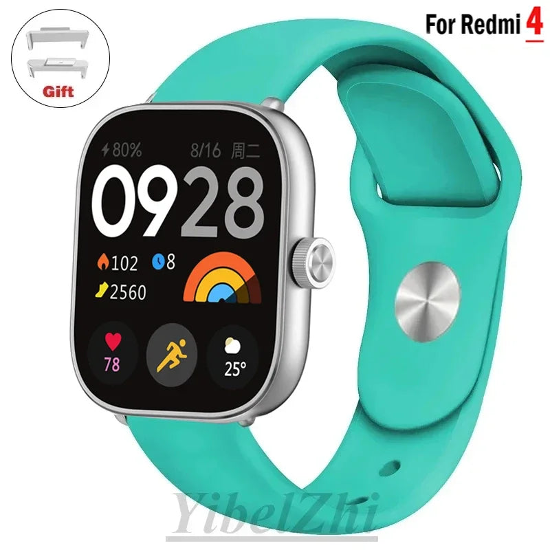 Soft Silicone Watchbands for Redmi watch 4 strap SmartWatch WristBand Sport correa Bracelet for xiaomi mi band 8 pro Accessories