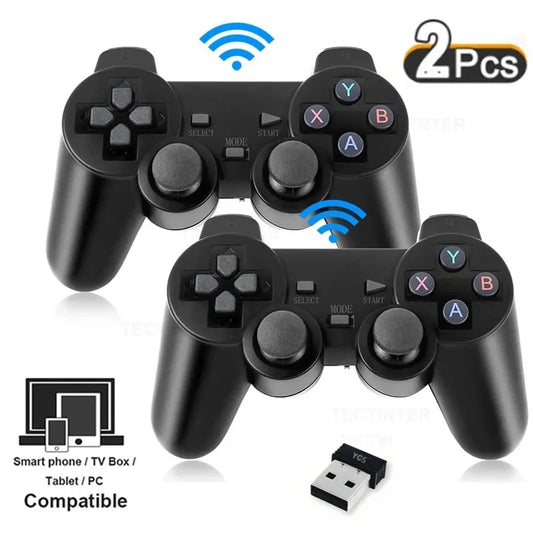 2 PCS 2.4Ghz Wireless Gamepad No Delay Game Controller USB Joystick For PC Android TV Controle for PC BOX GAME BOX