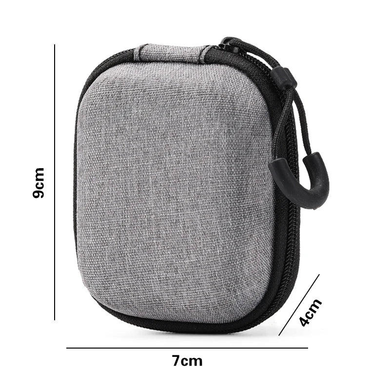 Mini Grey Digital Product Storage Bag Portable Headphone USB Data Cable Charger U Stick Storage Case Shockproof Protective Case