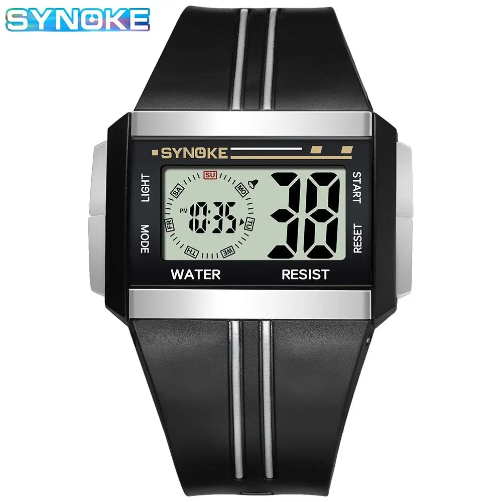 Clearance_SYNOKE Outdoor Military Digital Watch For Men Fashion Retro Men Watch Sports Waterproof Men Watch Multifunctional Lumi